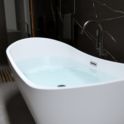 WANNA WOLNOSTOJĄCA RICA 513A BIAŁA PRZELEW CHROM 150x75 CM RICA-513A-150X75