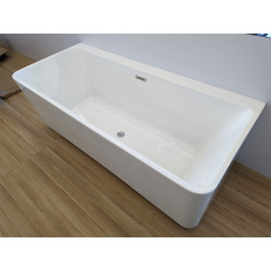 WANNA WOLNOSTOJĄCA PRZYŚCIENNA SOFIA 515A BIAŁA PRZELEW CHROM 140x75 CM SOFIA-515A-140X75