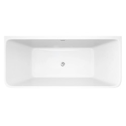 WANNA WOLNOSTOJĄCA PRZYŚCIENNA SOFIA 515A BIAŁA PRZELEW CHROM 140x75 CM SOFIA-515A-140X75