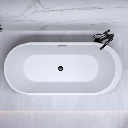 WANNA WOLNOSTOJĄCA PORTO 503B CZARNA PRZELEW CZARNY 170x75 CM PORTO-503B-BL-P-BL