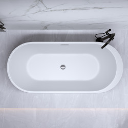 WANNA WOLNOSTOJĄCA PORTO 503B CZARNA PRZELEW CHROM 170x75 CM PORTO-503B-BL-170X75