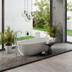 WANNA WOLNOSTOJĄCA PORTO 503B BIAŁA PRZELEW ZŁOTY 170x75 CM PORTO-503B-P-GL