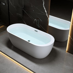 WANNA WOLNOSTOJĄCA PORTO 503B BIAŁA PRZELEW CHROM 170x75 CM PORTO-503B-170X75