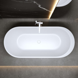 WANNA WOLNOSTOJĄCA PORTO 503B BIAŁA PRZELEW BIAŁY POŁYSK 170x75 CM PORTO-503B-P-WH