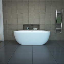 WANNA WOLNOSTOJĄCA PORTO 503A BIAŁA PRZELEW CHROM 150x75 CM PORTO-503A-150X75