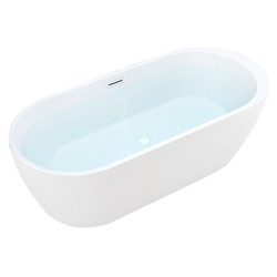 WANNA WOLNOSTOJĄCA PORTO 503A BIAŁA PRZELEW BIAŁY POŁYSK 150x75 CM PORTO-503A-P-WH