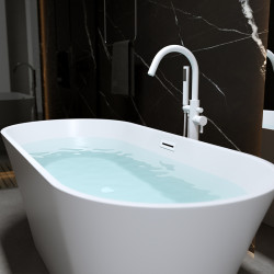 WANNA WOLNOSTOJĄCA LIZBONA 502A BIAŁA PRZELEW BIAŁY POŁYSK 150x75 CM LIZBONA-502A-P-WH