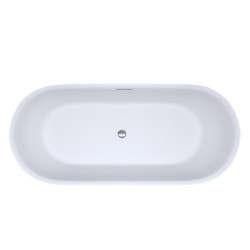WANNA WOLNOSTOJĄCA CESANA 518C CZARNA PRZELEW CHROM 170x75 CM CESANA-518C-BL-170