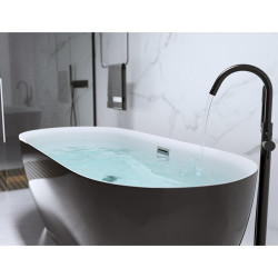 WANNA WOLNOSTOJĄCA CESANA 518C CZARNA PRZELEW CHROM 170x75 CM CESANA-518C-BL-170