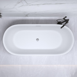 WANNA WOLNOSTOJĄCA CESANA 518C CZARNA PRZELEW CHROM 170x75 CM CESANA-518C-BL-170