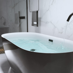 WANNA WOLNOSTOJĄCA CESANA 518B CZARNA PRZELEW CZARNY 160x75 CM CESANA-518B-BL-P-BL