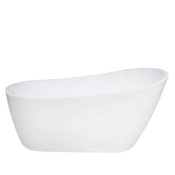 WANNA WOLNOSTOJĄCA ARIA 506D BIAŁA PRZELEW CHROM 170x80 CM ARIA-506D-170X80