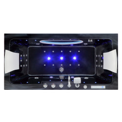 WANNA SPA Z HYDROMASAŻEM IRIS CZARNA FALA 933B 160x84 CM IRIS-933B-BL-W