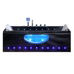 WANNA SPA Z HYDROMASAŻEM IRIS CZARNA FALA 933B 160x84 CM IRIS-933B-BL-W