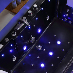 WANNA SPA Z HYDROMASAŻEM IRIS CZARNA FALA 933B 160x84 CM IRIS-933B-BL-W
