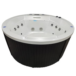 WANNA OGRODOWA Z HYDROMASAŻEM DELLA 916 BIAŁA PERŁA OBUDOWA ANTRACYT 170x170 CM DELLA-916-170-4760