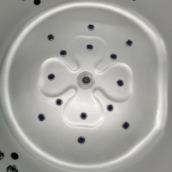 WANNA OGRODOWA Z HYDROMASAŻEM DELLA 916 BIAŁA PERŁA OBUDOWA ANTRACYT 170x170 CM DELLA-916-170-4760