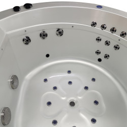 WANNA OGRODOWA Z HYDROMASAŻEM DELLA 916 BIAŁA PERŁA OBUDOWA ANTRACYT 170x170 CM DELLA-916-170-4760