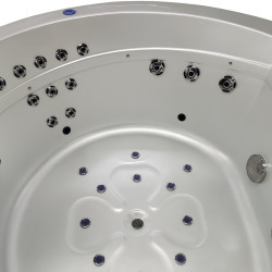 WANNA OGRODOWA Z HYDROMASAŻEM DELLA 916 BIAŁA PERŁA OBUDOWA ANTRACYT 170x170 CM DELLA-916-170-4760