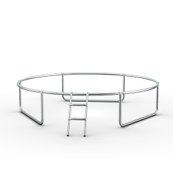TRAMPOLINA OGRODOWA DLA DZIECI ZUMA 8FT CZARNO/NIEBIESKA 244 CM 8FT-ZUMA-244