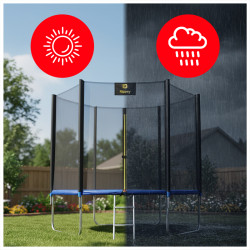 TRAMPOLINA OGRODOWA DLA DZIECI SKY 10FT CZARNO/NIEBIESKA 305 CM 10FT-SKY-305