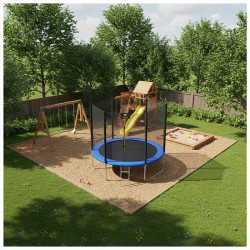 TRAMPOLINA OGRODOWA DLA DZIECI SKY 10FT CZARNO/NIEBIESKA 305 CM 10FT-SKY-305