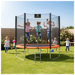 TRAMPOLINA OGRODOWA DLA DZIECI SKY 10FT CZARNO-POMARAŃCZOWA 305 CM 10FT-SKY-305-OR