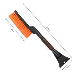 SZCZOTKA SKROBACZKA DO SAMOCHODU 2W1 DRAX CZARNO/POMARAŃCZOWA 56 CM DRAX