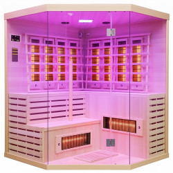 SAUNA SUCHA INFRARED NISKOTEMPERATUROWA ALTA7 5-6 OSOBOWA 180x180 CM ALTA7