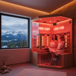 SAUNA SUCHA INFRARED NISKOTEMPERATUROWA ALTA6 2-3 OSOBOWA 120x120 CM ALTA6