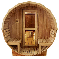 SAUNA OGRODOWA FIŃSKA BECZKA Z PIECEM ASKER 4-6 OSOBOWA 210x240 CM ASKER