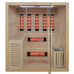 SAUNA INFRARED/FIŃSKA HELSI1 Z PIECEM HARVIA 6KW 4-5 OSOBOWA 180x160 CM 2w1 HELSI1