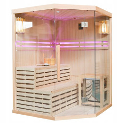 SAUNA FIŃSKA WYSOKOTEMPERATUROWA Z PIECEM OSLO4/HARVIA 4-5 OSOBOWA 150x150 OSLO4