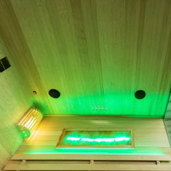 SAUNA FIŃSKA WYSOKOTEMPERATUROWA Z PIECEM LARK5/HARVIA 6KW 4-5 OSOBOWA 180x160 CM LARK5