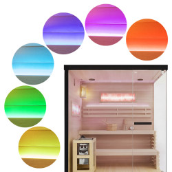 SAUNA FIŃSKA WYSOKOTEMPERATUROWA Z PIECEM LARK5/HARVIA 6KW 4-5 OSOBOWA 180x160 CM LARK5