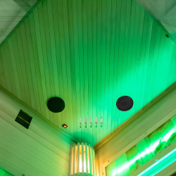 SAUNA FIŃSKA WYSOKOTEMPERATUROWA Z PIECEM LARK2/HARVIA 3,5KW 1-2 OSOBOWA 120x120 CM LARK2