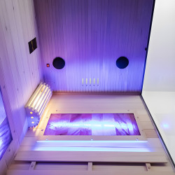 SAUNA FIŃSKA WYSOKOTEMPERATUROWA Z PIECEM LARK1/HARVIA 3,5KW 1-2 OSOBOWA 120x120 CM LARK1