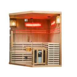 SAUNA FIŃSKA WYSOKOTEMPERATUROWA Z PIECEM KEMI6/HARVI 5-6 OSOBOWA 200x200 KEMI6
