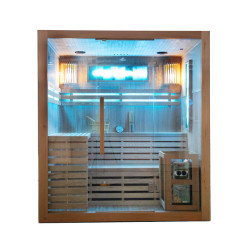 SAUNA FIŃSKA WYSOKOTEMPERATUROWA Z PIECEM KEMI5/HARVIA 4-5 OSOBOWA 180x160 KEMI5