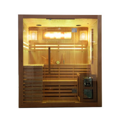 SAUNA FIŃSKA WYSOKOTEMPERATUROWA Z PIECEM KEMI5/HARVIA 4-5 OSOBOWA 180x160 KEMI5