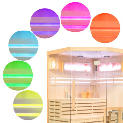 SAUNA FIŃSKA WYSOKOTEMPERATUROWA Z PIECEM KEMI4/HARVIA 4-5 OSOBOWA 150x150 KEMI4