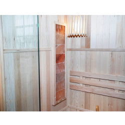 SAUNA FIŃSKA WYSOKOTEMPERATUROWA Z PIECEM KEMI1/HARVIA 1-2 OSOBOWA 120x105 KEMI1