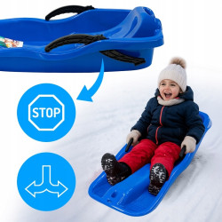 SANKI DZIECIĘCE Z HAMULCEM ŚLIZG PLASTIKOWY SKIPPER NIEBIESKE SKIPPER-BU