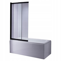PARAWAN NAWANNOWY PR07 CZARNY 85x150 CM 6 MM PR07-BL-85X150