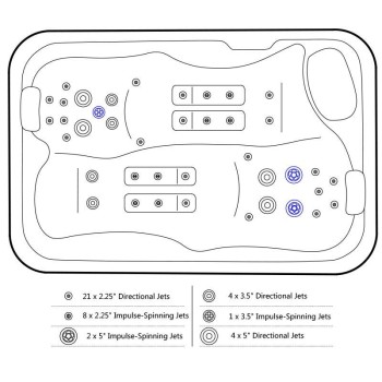 JACUZZI OGRODOWE WANNA SPA569 200x135 230V NIEBIESKA FALA