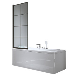 PARAWAN NAWANNOWY PR02 CZARNY 80x140 CM 6 MM PR02-BL-80X140