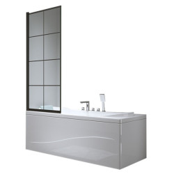 PARAWAN NAWANNOWY PR02 CZARNY 80x140 CM 6 MM PR02-BL-80X140