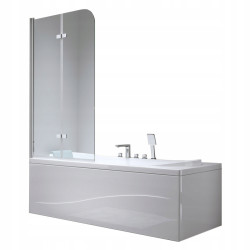 PARAWAN NAWANNOWY 80X140 CM PR04 CHROM SZKŁO 6MM PR04-80X140