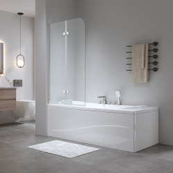 PARAWAN NAWANNOWY 80X140 CM PR04 CHROM SZKŁO 6MM PR04-80X140
