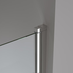 PARAWAN NAWANNOWY 80X140 CM PR04 CHROM SZKŁO 6MM PR04-80X140